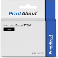 PrintAbout Huismerk Epson T7601 Inktcartridge Foto-zwart