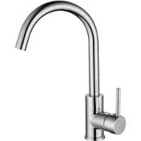 Ausmann Petra kitchen mixer tap with swivel spout chrome all metal 1208957156