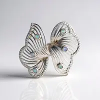 Cavill - Zilveren Hanger - 925 Sterling Zilver Gerhodineerd - 6 Welo Opalen 0.108ct Rond - 82 Cambodjaanse Zirkonia 0.369ct - Elegant Sieraad