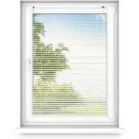 Fart Produkt time4blinds - Binnenjaloezieën Zonder Boren - Aluminium Jaloezieën - Aluminium Rolgordijnen voor Woonkamer, Slaapkamer, Keuken, Kantoor - met Koordgeleiders - Wit Glans, Links, 400x500
