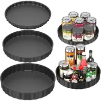Markenlos - Draaiplateau set 3 stuks zwart 26 24 en 22 cm keuken koelkast