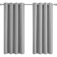 Famanu – Verduisterende gordijnen, set van 2 panelen, 168 x 137 cm, lichtgrijs, thermische gordijnen voor slaapkamer en woonkamer