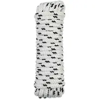 vidaXL Boottouw 2 mm 9 m Wit en zwart Polyester