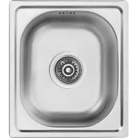 Ausmann Basic kleine rvs opbouw spoelbak 33x38 cm inclusief sifon 1208956972