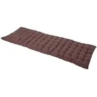 Homescapes Tuinbank Kussen – Chocoladebruin – 3 Zitter Zitkussen – 143x42 cm – 100% Katoen – Wasbaar – Comfortabel & Stevig
