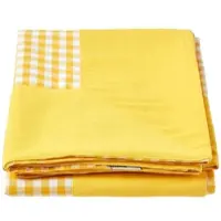 Homescapes Gingham Bedsprei Geel 150 x 200 cm