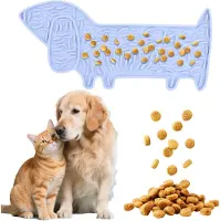 Famanu – Likmat voor honden in teckelvorm - likmat voor puppy's en katten met zuignappen - rustgevend en anti-angstig - voedselveilige siliconen - perfect voor bad en training