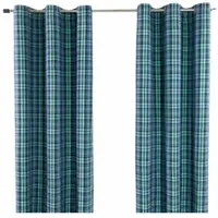 Homescapes Blackwatch Tartan ooggordijnen set van 2 100% katoen, 137 x 117 cm