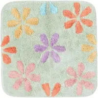 Homescapes Antislip bloemendouchemat 100% katoen, meerkleurig