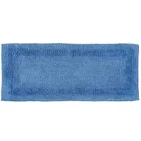 Homescapes badloper blauw 40x100 cm gemaakt van 100% katoen