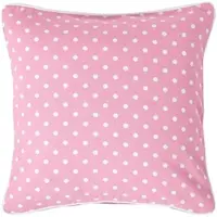 Homescapes kussenhoes in roze met stippen, 100% katoen, 45 x 45 cm
