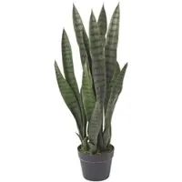 Homescapes kunstplant Sansevieria Trifasciata, booghennep in pot, groen, 74 cm hoog
