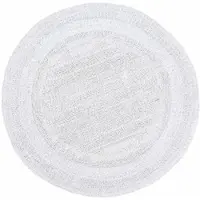 Homescapes Ronde Badmat Wit 80 cm gemaakt van 100% Katoen