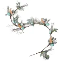 Homescapes Paasslinger blauw-lila - decoratieve slinger met paaseieren en decoratieve konijntjes