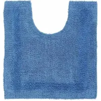 Homescapes toiletmat blauw 50x55 cm gemaakt van 100% katoen