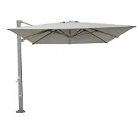 Garden Impressions Hawaii emperor telescoop zweefparasol 300x400 taupe/zand
