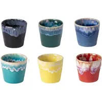 Costa Nova Grespresso espresso kopjes set van 6 in de kleuren Vibrant - 6 cm - 0,9 L