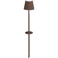 Zafferano Poldina Pro LED Tuinlamp - Oplaadbare Buitenlamp Bruin - IP65 Spatwaterdicht - Dimbare LED Lamp - 60cm