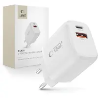 Tech-Protect NCA20 PD 20W QC3.0 Netoplader - Wit (USB-A / USB-C)