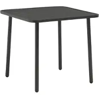 Syfax Tuintafel 80x80x72 cm staal donkergrijs