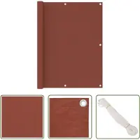 The Living Store Living Store Balkonbescherming, terracotta-rood, 120x600 cm, Oxford-stof