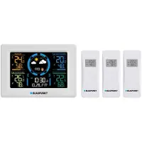 Blaupunkt - Weerstation met hygrometer / luchtdruk / voorspelling - 3 sensoren - Wit