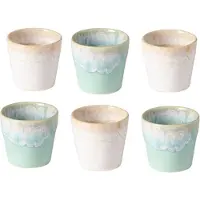 Costa Nova Grespresso espresso kopjes set van 6 in de kleuren Aqua - 6 cm - 0,9 L