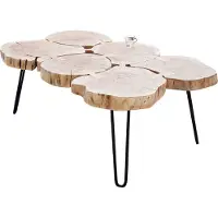 Invicta Design salontafel GOA 110cm acaciaboomstam plakjes 4cm tafelblad massief hout - 36708