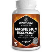 Vitamaze GmbH Magnesiumbisglycinaat + Vitamine B6 capsules, 240 stuks