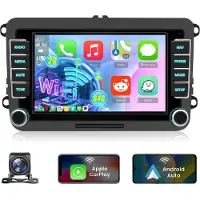 Hexinex Autoradio - Geschikt Voor VW Volkswagen Passat Touran Tiguan Golf 5 6 Jetta Polo Scirocco Caddy-64GB CARPLAY WIFI - Achteruitrijcamera