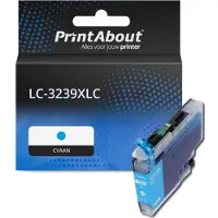 PrintAbout Huismerk vervangt Brother LC-3239XLC Inktcartridge Cyaan Hoge capaciteit