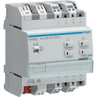 Hager schakel-/jaloezie-actor TXA604D, 4/2-voudig, KNX easy, 16A, geschikt voor C-belasting