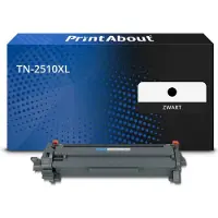 PrintAbout Huismerk vervangt Brother TN-2510XL Toner Zwart Hoge capaciteit