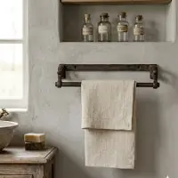Sommerfield Handdoekhouder en Theedoekhouder voor Keuken en Badkamer – Compact Handdoekrekje voor Gastendoekjes en Gevouwen Theedoeken 27.5x6x7.5 centimeter