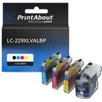 PrintAbout Huismerk vervangt Brother LC-229XLVALBP Inktcartridge 4-kleuren Multipack Extra hoge capaciteit