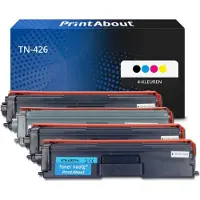 PrintAbout Huismerk vervangt Brother TN-426 Toner 4-kleuren Multipack Extra hoge capaciteit