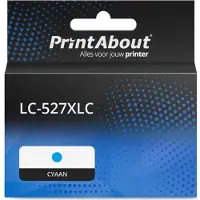 PrintAbout Inktcartridge LC-527XLC Cyaan Hoge capaciteit geschikt voor Brother
