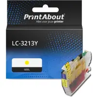 PrintAbout Huismerk vervangt Brother LC-3213Y Inktcartridge Geel Hoge capaciteit