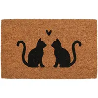 Clayre & Eef Deurmat Bruin Kokos Katten