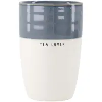 Zusss Mok L Tea Lover Keramiek White / Blue