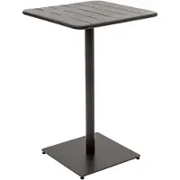 Hespéride HIXA - Bartafel - Statafel - Tuintafel - 65x65x100cm - Zwart - Staal