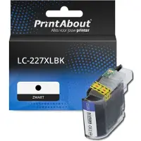 PrintAbout Inktcartridge LC-227XLBK Zwart Hoge capaciteit geschikt voor Brother