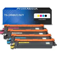 PrintAbout Toner TN-249BK/C/M/Y 4-kleuren Multipack geschikt voor Brother