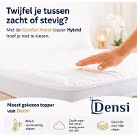 Densi Hybride Topper 160x200 – 12cm Koudschuim & NASA Traagschuim – Tencel Hoes – Anti-allergie