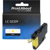 PrintAbout Inktcartridge LC-3233Y Geel geschikt voor Brother