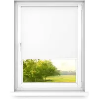 Time4blinds dag en nacht dubbel rolgordijn mini - raamrolgordijn dag en nacht - rolgordijn zonder boren - zonwering - rolgordijnen voor slaapkamers - 1100x1400mm – Klassiek Wit – Linkszijdig