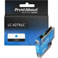 PrintAbout Inktcartridge LC-427XLC Cyaan Hoge capaciteit geschikt voor Brother