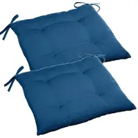 Hespéride tuinstoelkussen - 6x - blauw - uv-bestendig - 40 x 4 cm - water en uv-bestendig