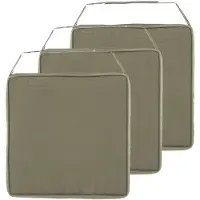 Hespéride Hespiride Stoelkussen Gerona - 3x - 40 x 40 cm - groen - vierkant - polyester - tuinkussen - buiten