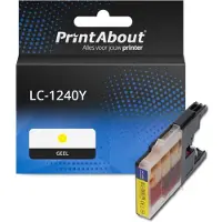 PrintAbout Huismerk vervangt Brother LC-1240Y Inktcartridge Geel